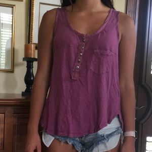 Plum free people tank top